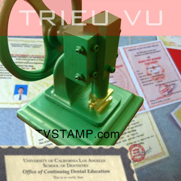 khắc dấu văn phòng, gia công cơ khí, mũi đột kim loại, dấu dập nổi, máy dập. - 4