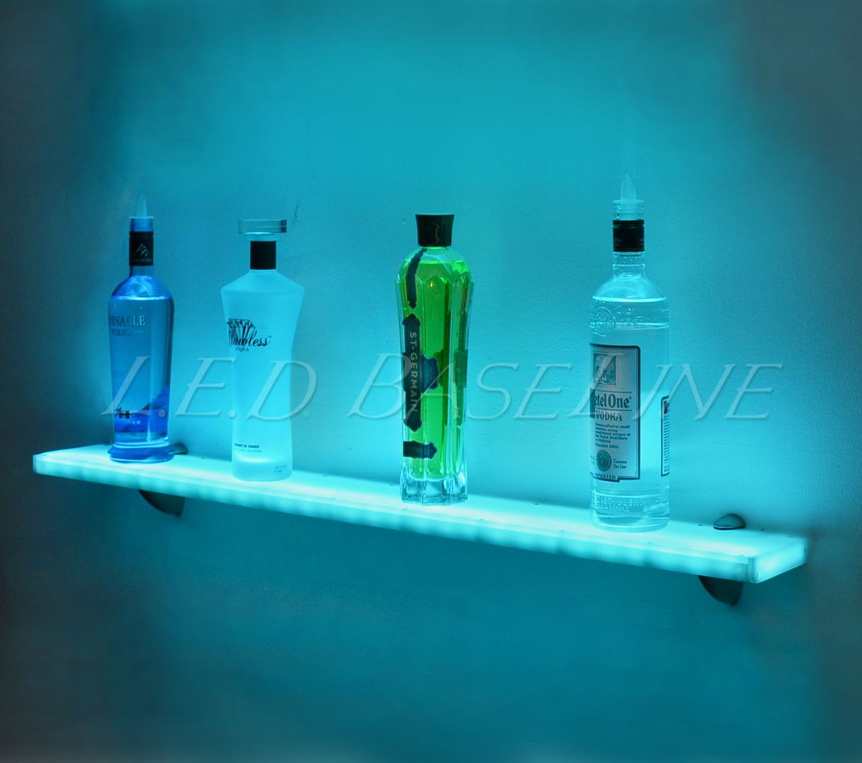 84” LED Lighted Floating Wall Display Shelf Retail Store Home Bar 