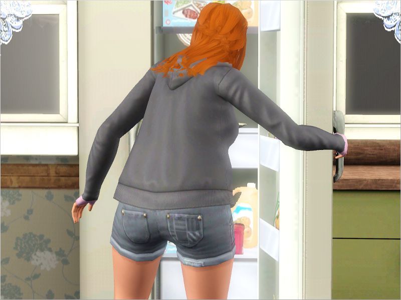Fiona at the fridge