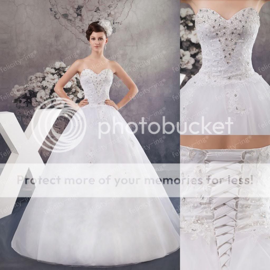 2013 Schöne A line Hochzeitskleid/Brautkleid/Dress Lager Größe34
